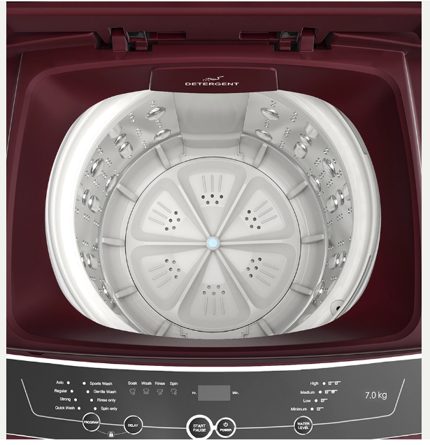 Top Load 7 KG 5 Star Eon Velvet Autumn Red - Image 6